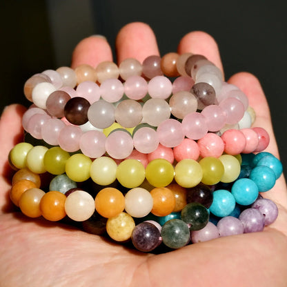 Premium 8mm natural stone bracelet with geometric design and tourmaline accent, a versatile unisex accessory