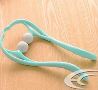 Pressure Point Therapy Neck Massager in pink, blue, and green for neck and shoulder relief