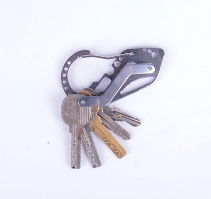 Outdoor portable multi-function key clip with optional bottle opener