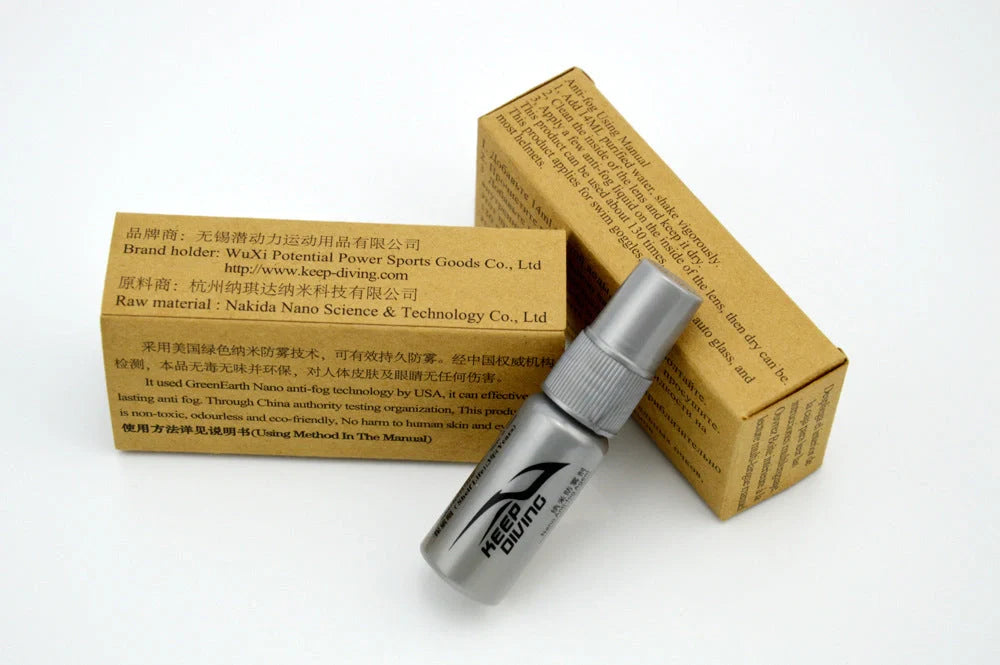 Premium anti-fog liquid for glasses and goggles ensuring clear vision
