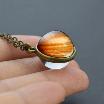 Ethereal Nebula Galaxy Double-Sided Pendant Necklace with Captivating Celestial Patterns