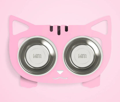 Stainless steel anti-spill pet feeding bowl in various colors