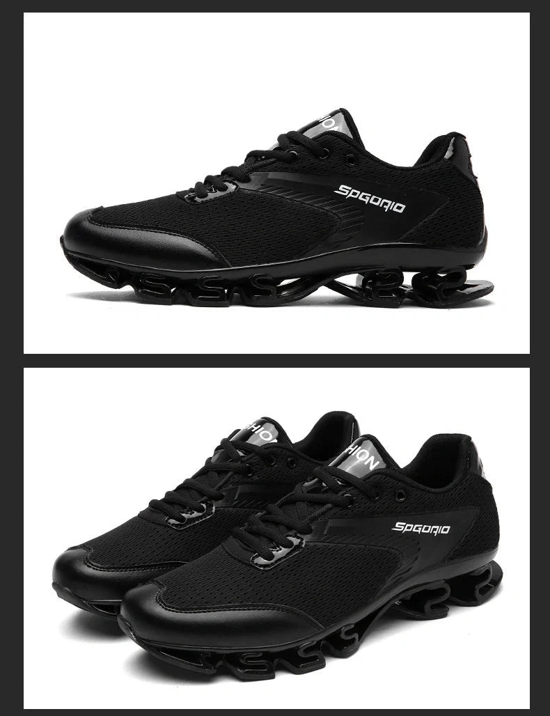 Blade Warrior Sneakers in green, white, black, and red with breathable mesh upper