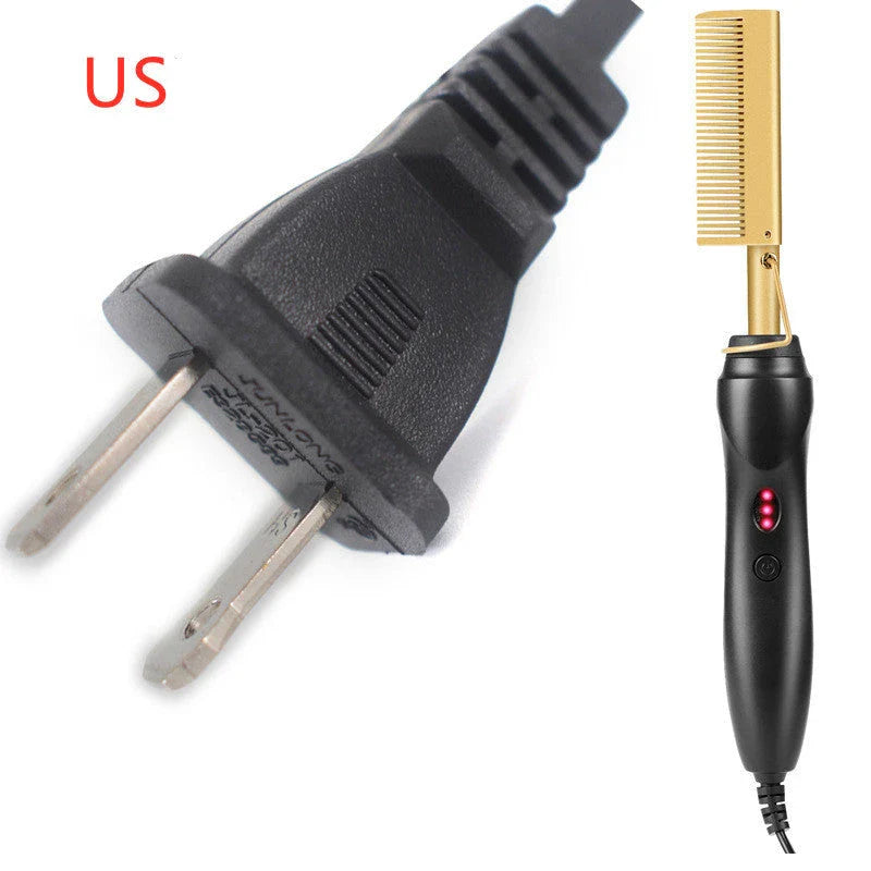Ceramic curling iron with copper comb for salon-smooth, frizz-free styling
