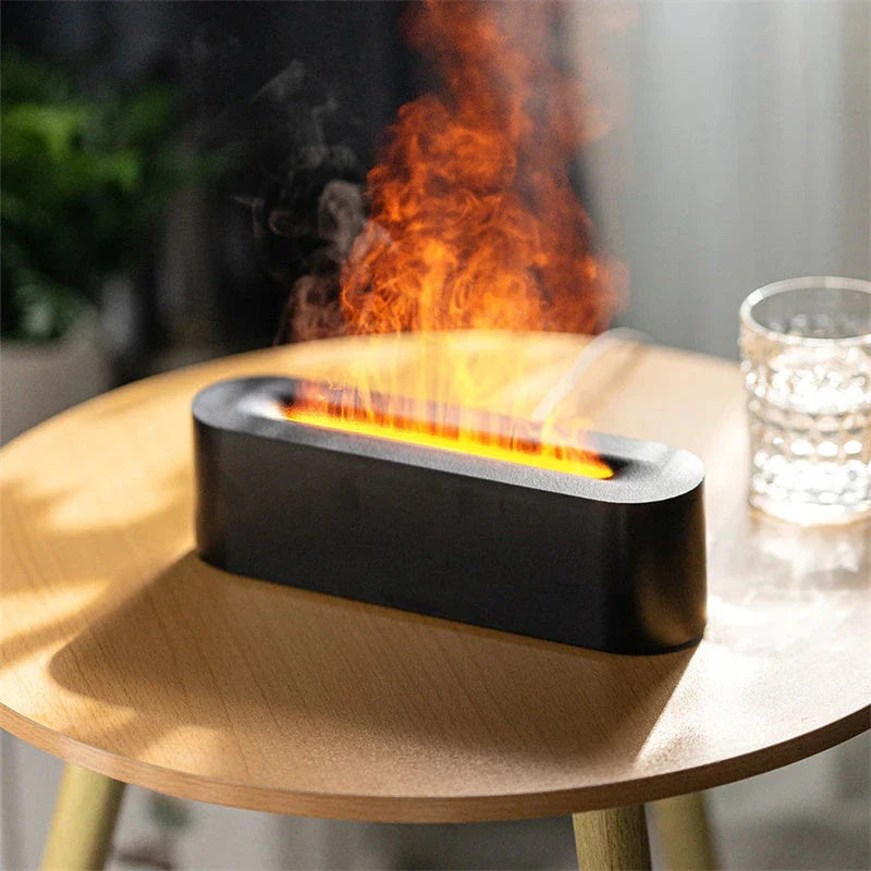 Flame Ambiance Ultrasonic Diffuser with Soothing Aromatherapy and Realistic LED Fire Effect