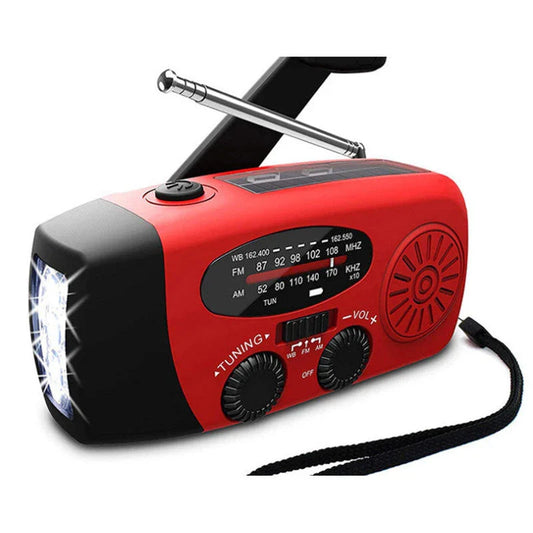 Portable Solar Hand Crank Radio with USB Charging and Flashlight - Versatile Off-Grid Power and Illumination for Outdoor Adventures and Emergency Preparedness