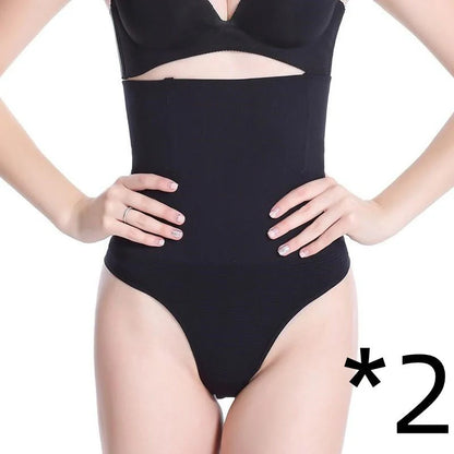 High Waist Tummy Control Thong with 2-Layer Midsection Design for women