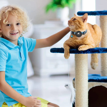 Airtag Pet Collar with reflective strip and bell for cats and dogs