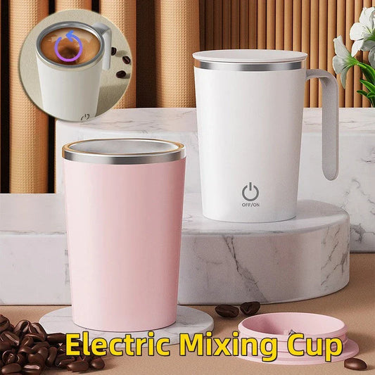 Automatic Electric Stirring Coffee Mug with Hands-Free Mixing Functionality for Warm Beverages