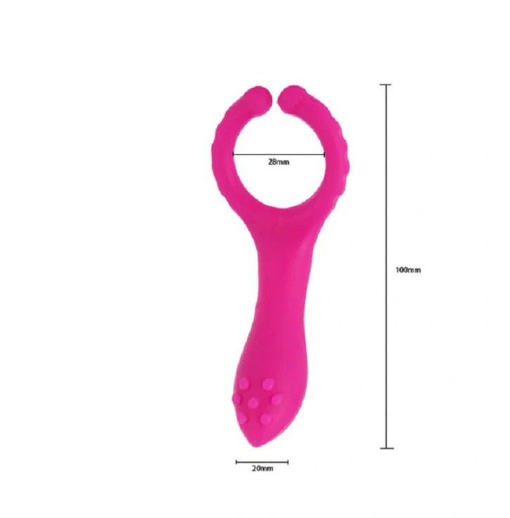 Electric G-point vibrator in rose red with ergonomic design for precise stimulation