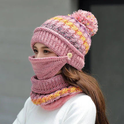 Korean winter knitted wool hat in various colours