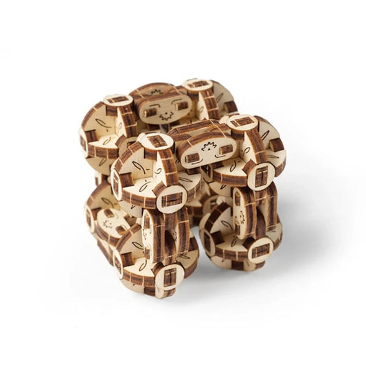Fingertip Rubik Cube wooden puzzle with 114 parts for cognitive enhancement