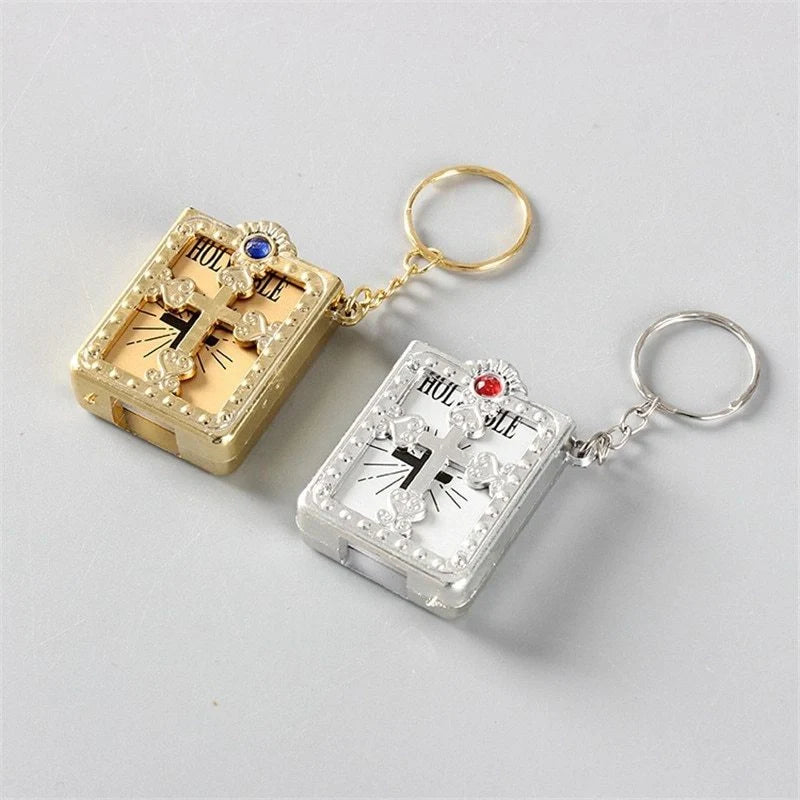 Mini Holy Bible Keychain with cross - a faith-inspired accessory for daily prayers