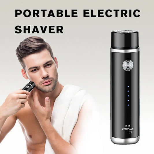 ARECTECH Mini Electric Shaver with double-blade for efficient shaving