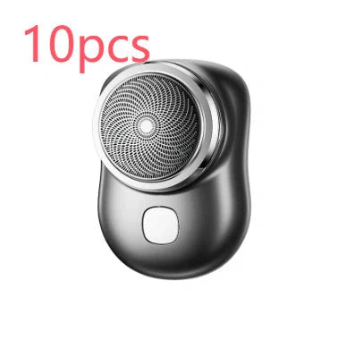 Mini Portable USB Rechargeable Electric Shaver for Men in black, blue, green, and silver