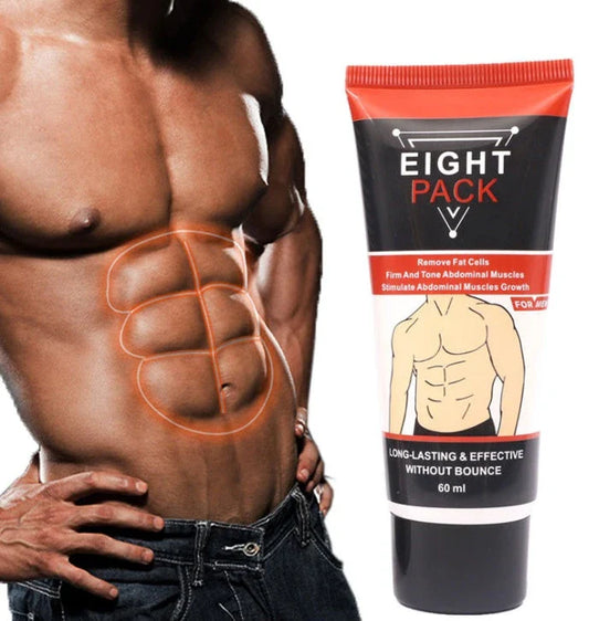 Premium fat-burning cream in portable container, designed to help achieve a sculpted, toned physique.