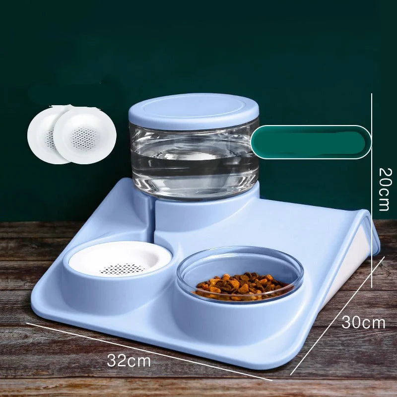 Automatic Feeder Water Fountain for pets with 1.8L capacity and filter system