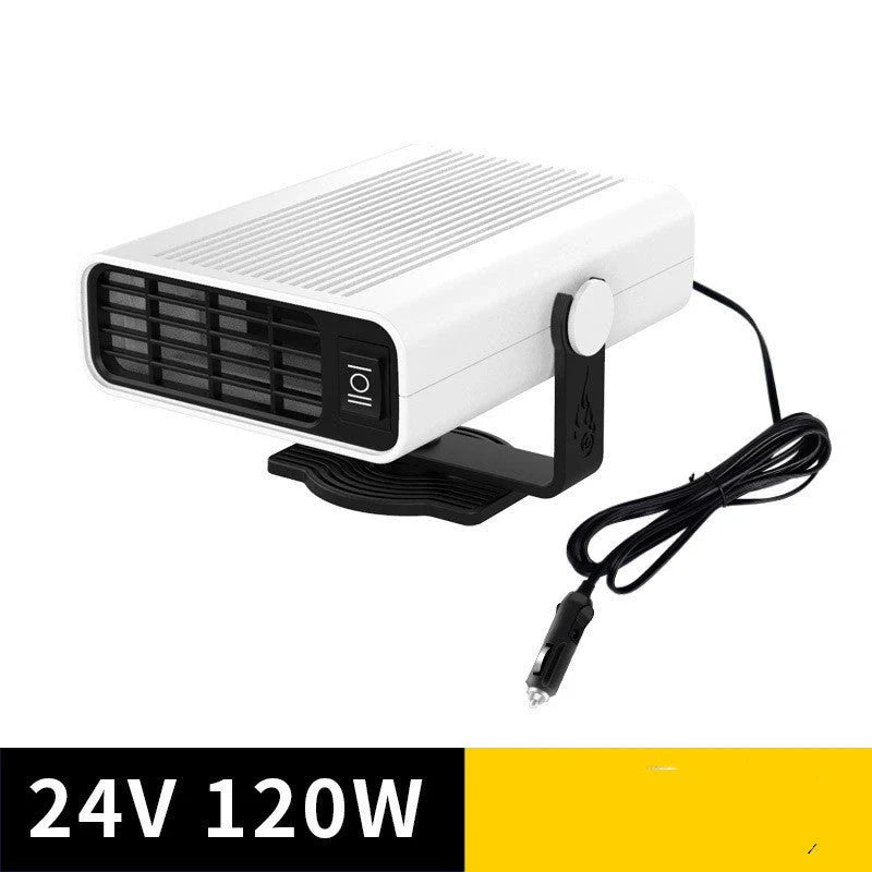 Universal Car Defrost Heater and Cooling Fan with 360-degree rotation for 12V and 24V vehicles