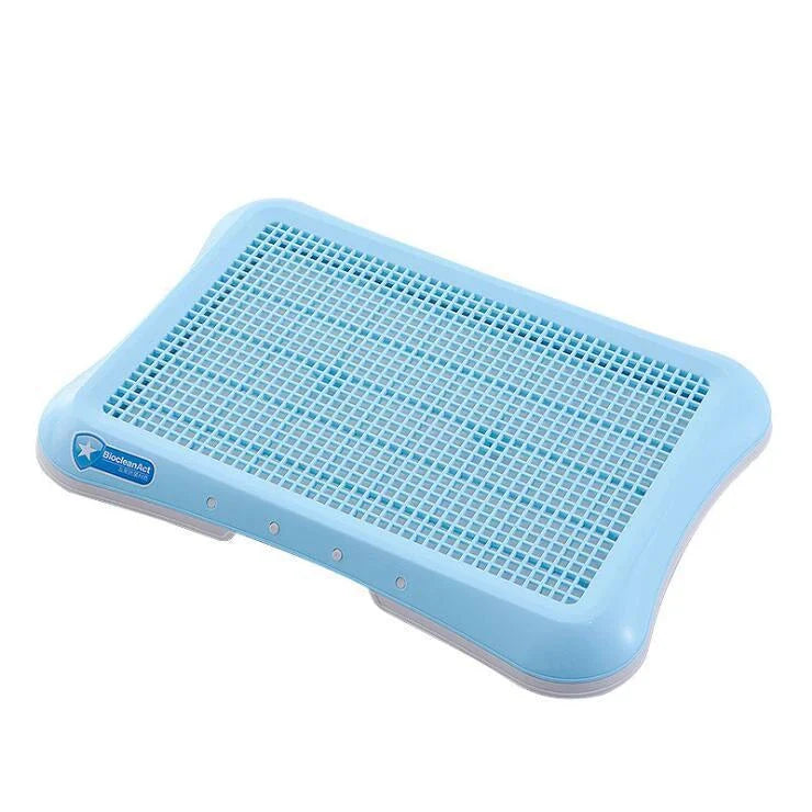 Premium pet toilet in blue, light green, and pink colours for hassle-free puppy training in the UK