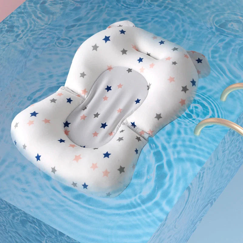 Foldable baby bath seat support mat with anti-slip design in various colours