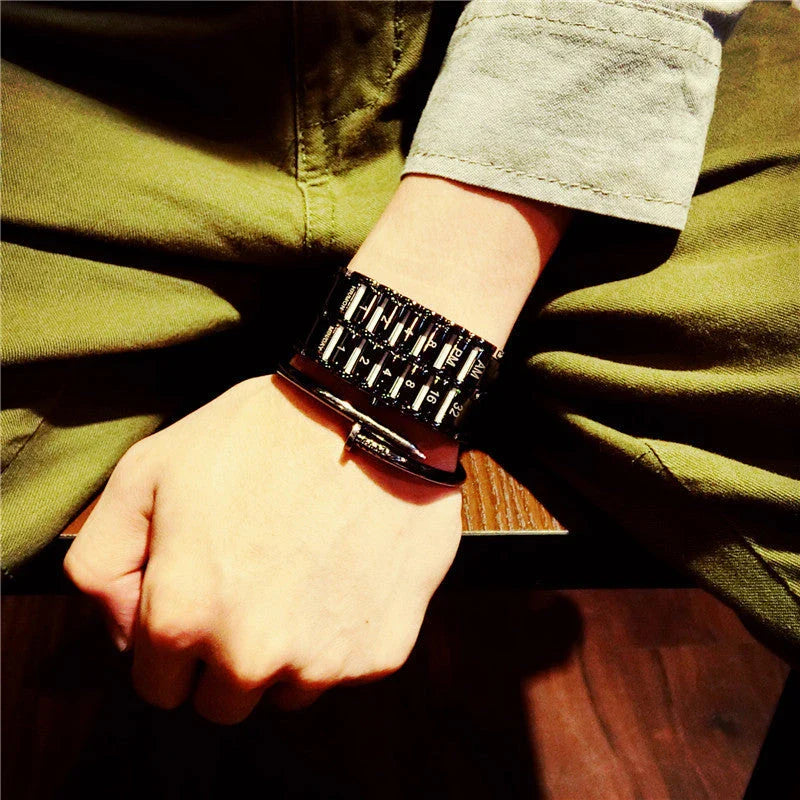 Stylish LED digital watches with sleek, modern design, intuitive digital display, and eye-catching LED lights