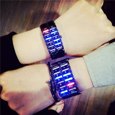 Stylish LED digital watches with sleek, modern design, intuitive digital display, and eye-catching LED lights