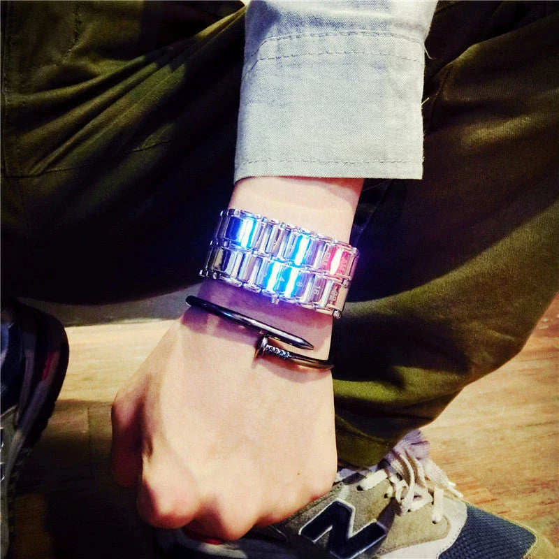 Stylish LED digital watches with sleek, modern design, intuitive digital display, and eye-catching LED lights