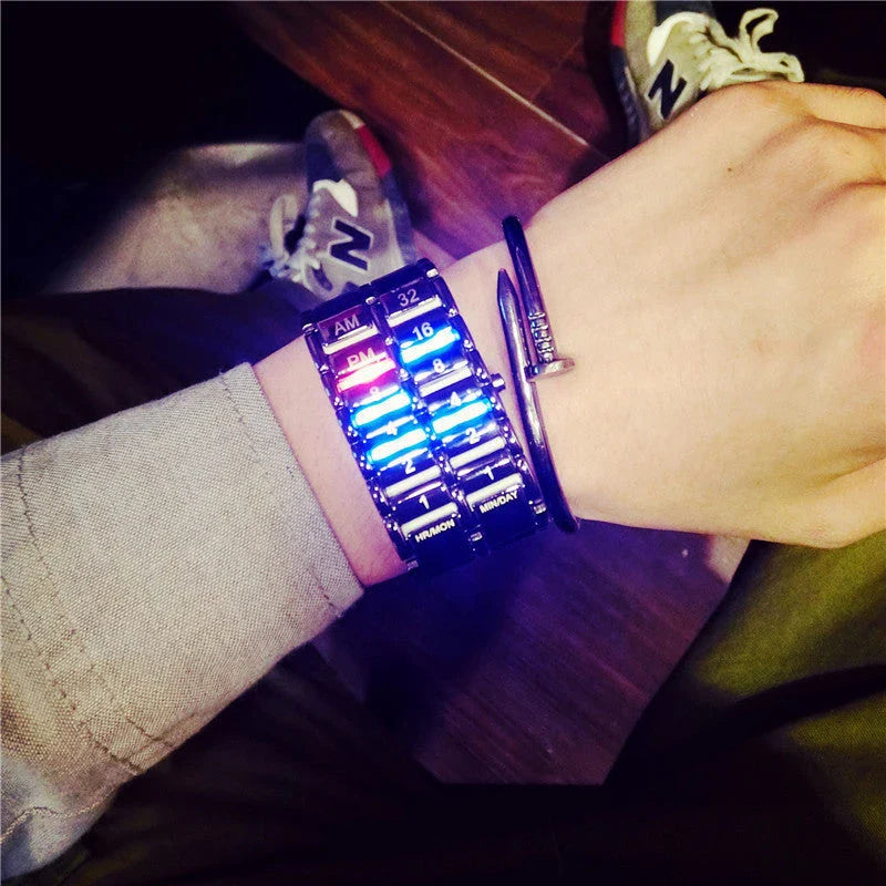 Stylish LED digital watches with sleek, modern design, intuitive digital display, and eye-catching LED lights