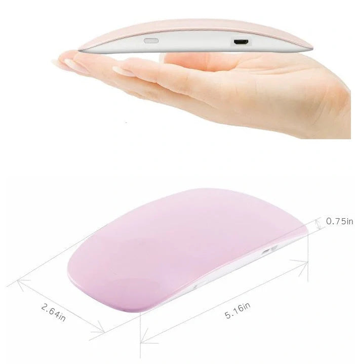 Compact and portable USB-powered nail light therapy machine with adjustable angle and LED light for at-home nail care