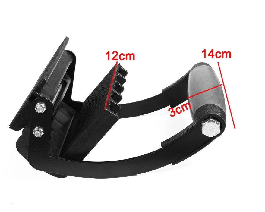 Premium sturdy metal and wood portable handle clip with smooth-gliding quick-clip mechanism