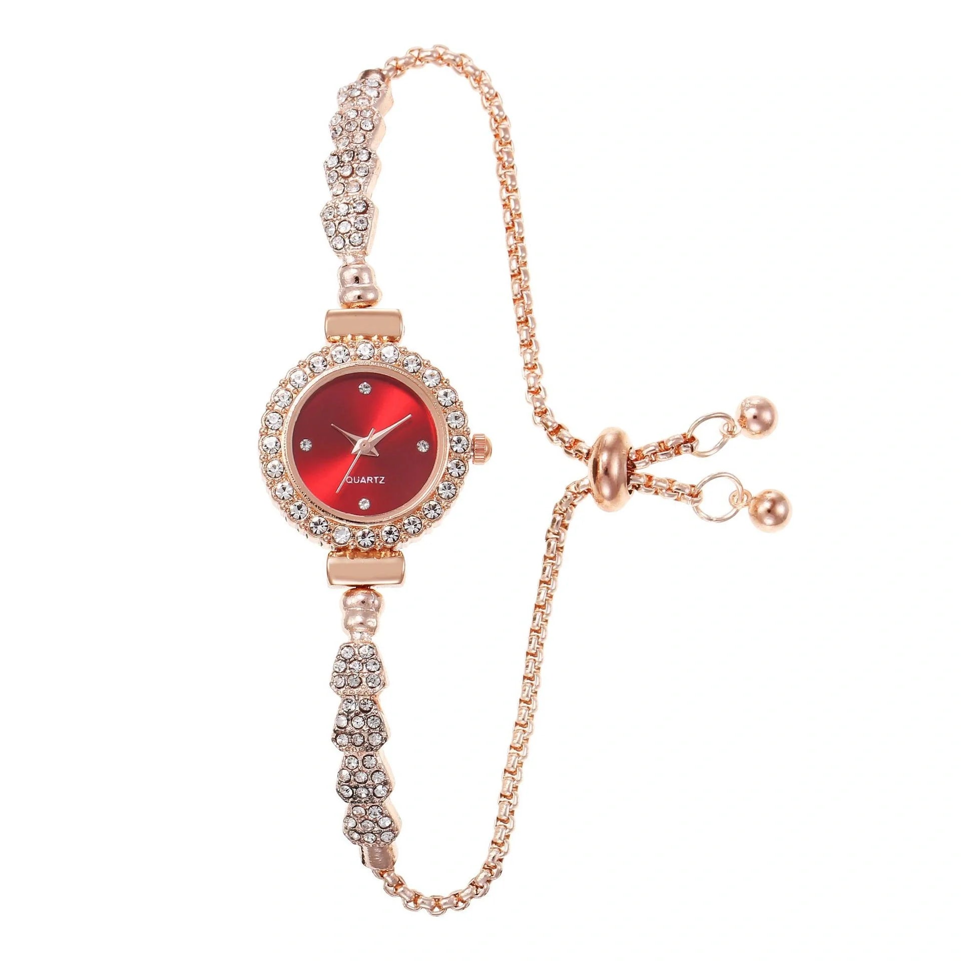 Gold Fine Strap Ladies Watch with jewellery buckle in six colours