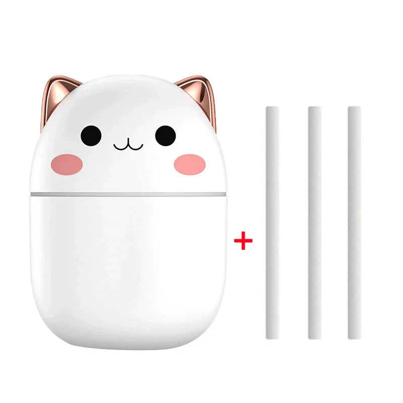 USB Car Aromatherapy Humidifier with soothing ambient light, perfect for relaxing drives