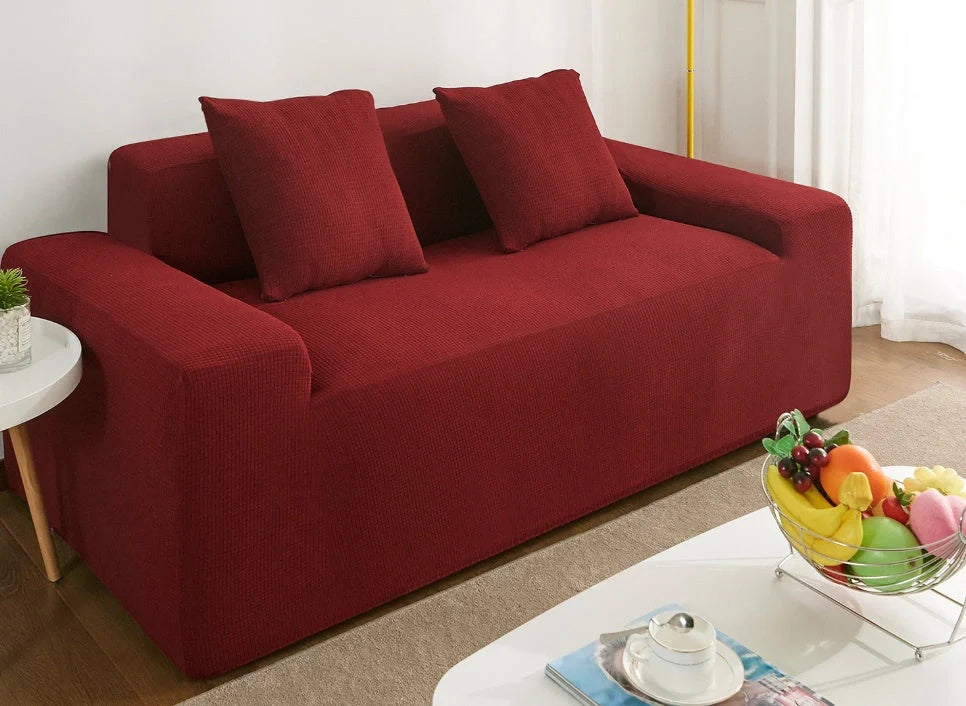 Waterproof polar fleece sofa slipcover in various colours protecting your living room furniture