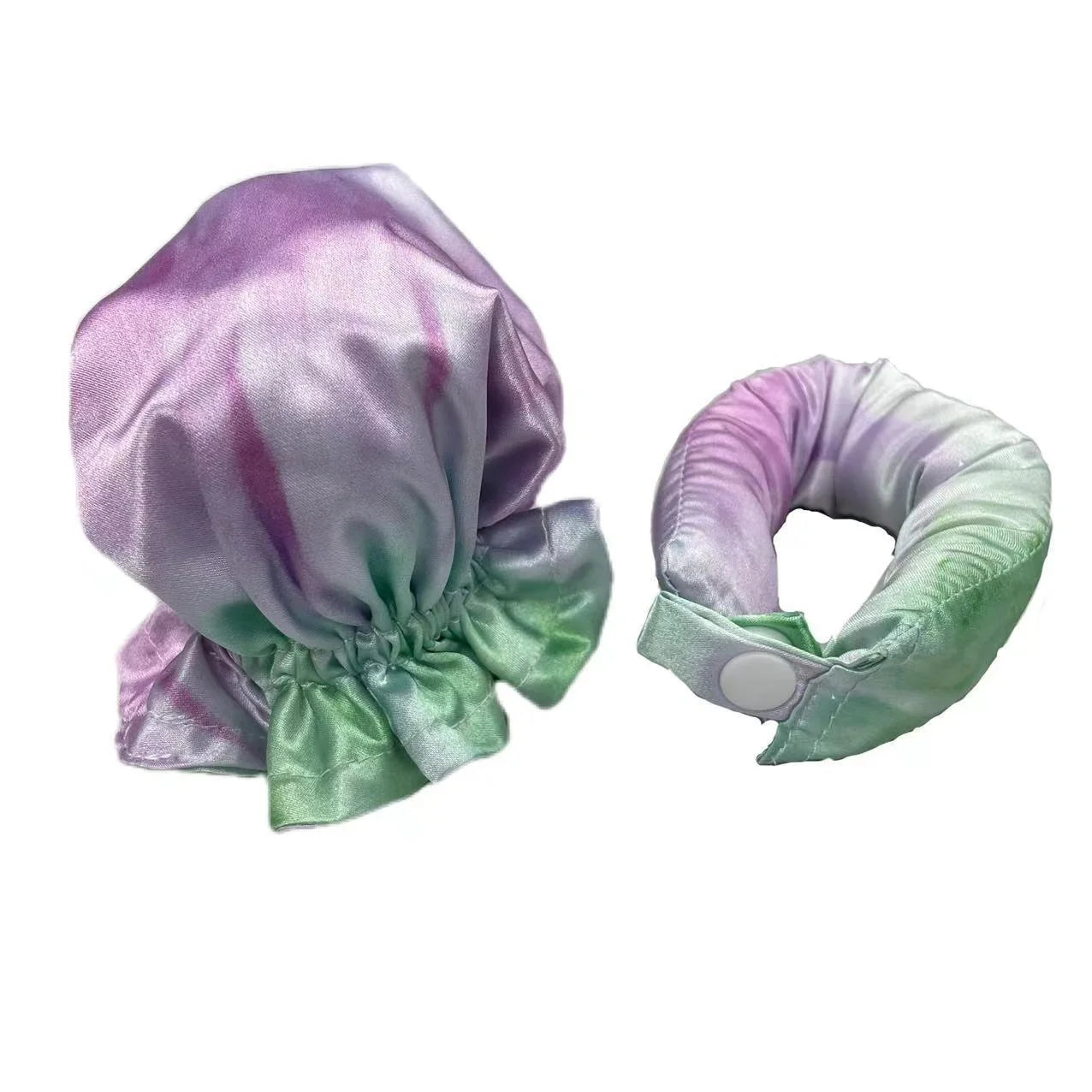 Heatless curl stick with cloth cover for safe overnight hair styling