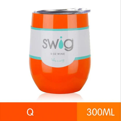 9 oz insulated stainless steel tumbler mug with lid in various vibrant colours, perfect for hot and cold beverages