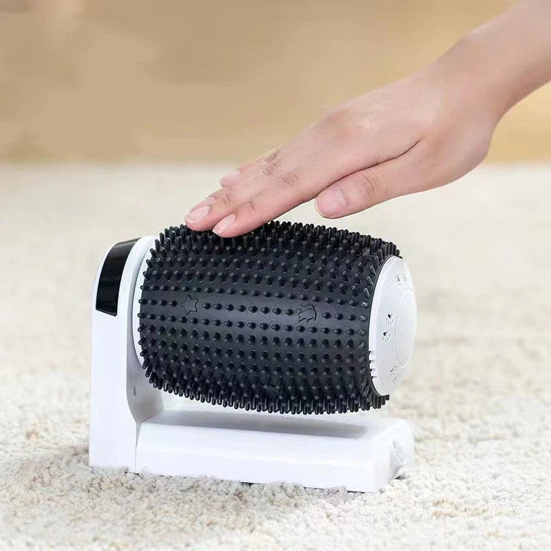 Premium Self-Grooming Cat Corner Scratcher with Soft Brushes for Gentle Grooming and Furniture Protection