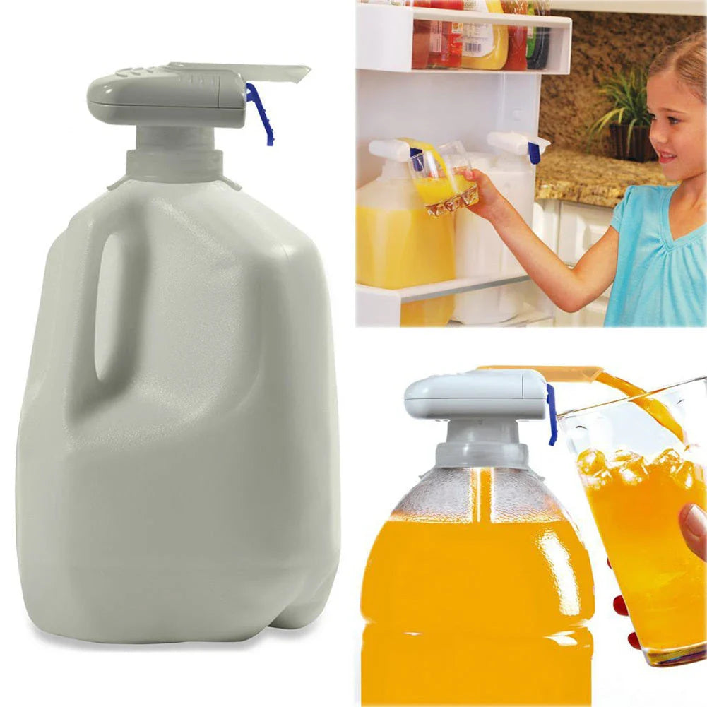 Premium electric drink dispenser with battery-powered motor for hands-free beverage serving