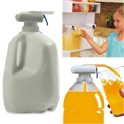 Premium electric drink dispenser with battery-powered motor for hands-free beverage serving