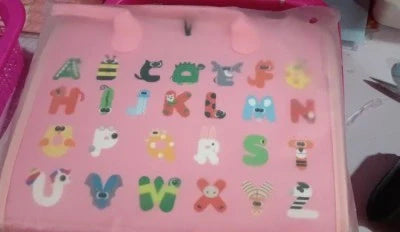 Children's felt busy board for dressing and buttoning skills development