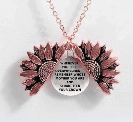 Elegant Sunflower Double-layer Lettering Necklace in various colours