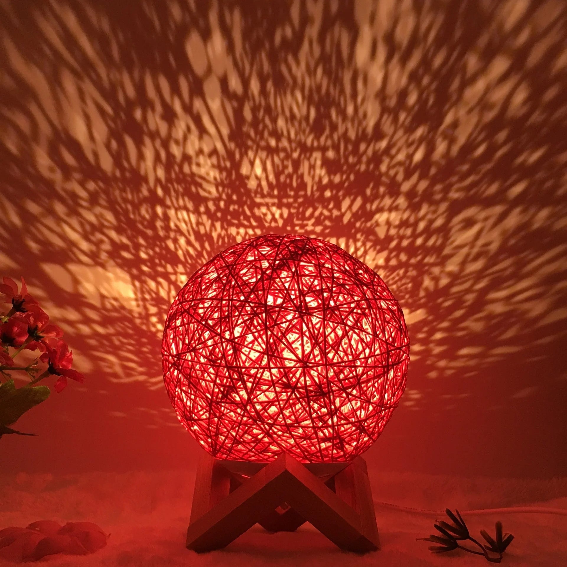 Creative Linen Table Lamp with LED Intelligent USB7 Colour RGB16 Remote Control