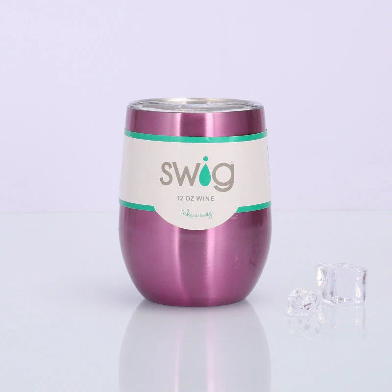 Premium Stainless Steel Insulated Wine Tumbler in Various Vibrant Colors - 12 oz Capacity, Vacuum Sealed Design