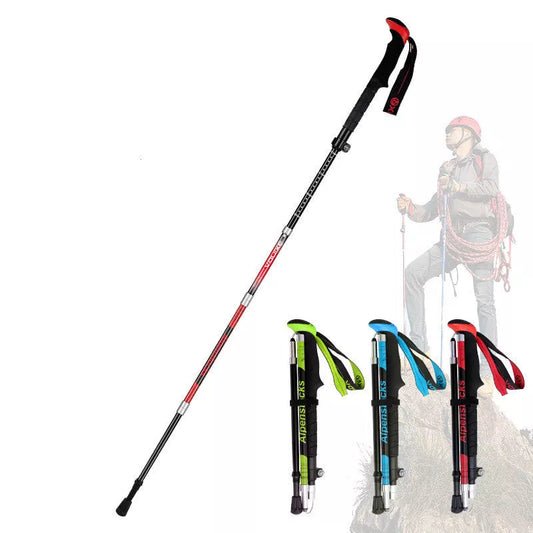 XINDA ultralight carbon trekking poles with adjustable sections and tungsten tips