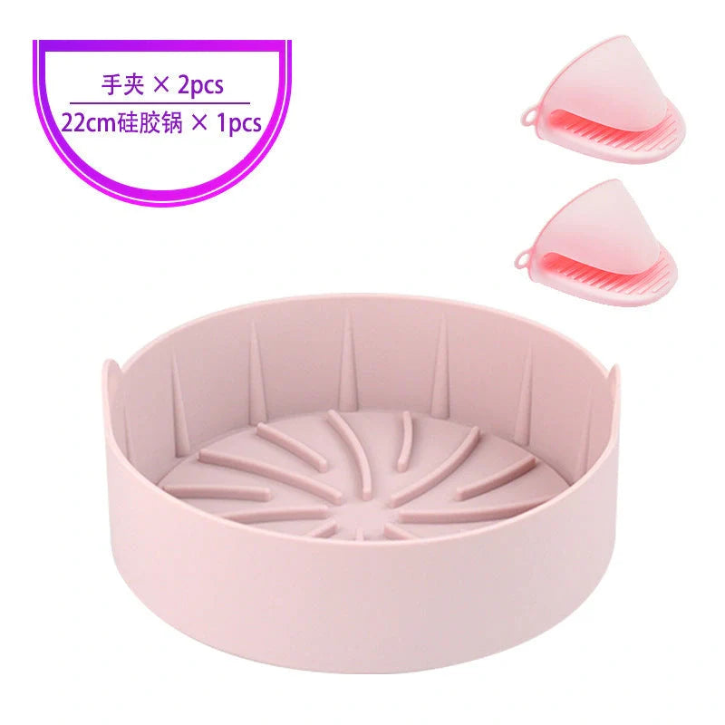 Air fryer silicone pot replacement liners in various colours and sizes