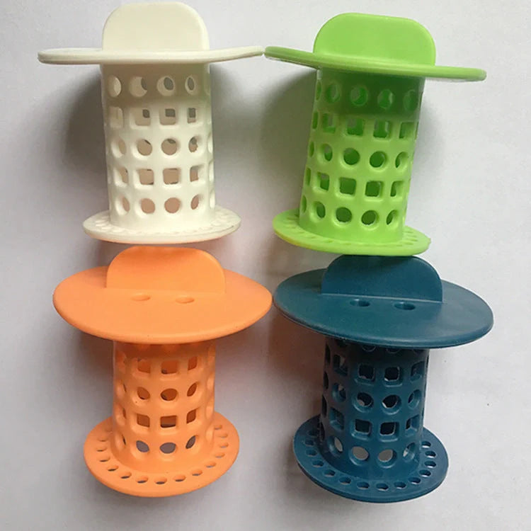 Anti-clogging plastic sink filter for kitchen and bathroom in multiple colors