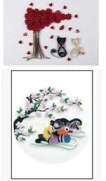 Premium DIY Quill Art Craft Kit with multicoloured paper strips and essential tools for paper quilling