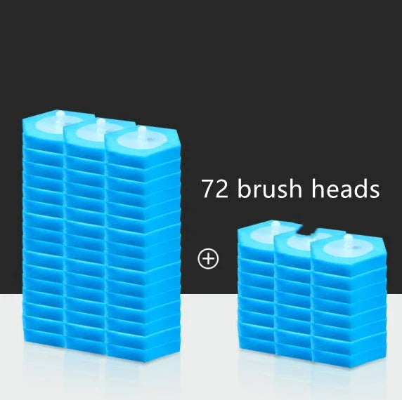 Premium disposable toilet brush with plastic, sponge, and scratch-resistant cloth for effective and hygienic bathroom cleaning
