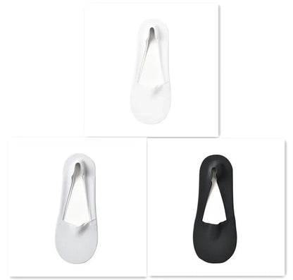 Silicone Non-Slip Shallow Boat Socks for Ladies in various colors, including black, skin, khaki, silver, and more.