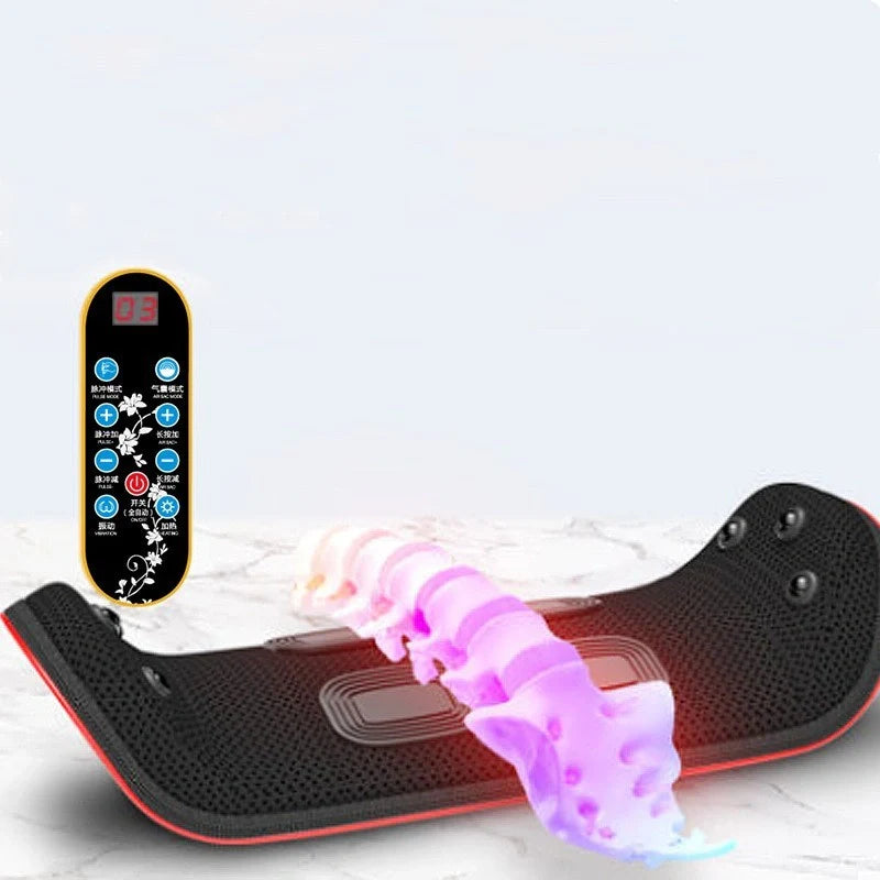 Electric Lumbar Traction Device with adjustable settings for heat and massage