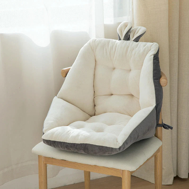Sedentary backrest integrated chair cushion with quick rebound PP cotton filling